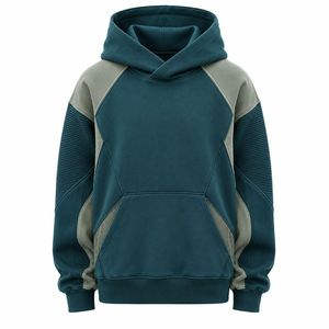 Men's Autumn Hooded Fleece Sweatshirt <b>Raglan</b> Sleeve Regular Fit Pocket Casual Solid Color Breathable Knitted Hoodie 100% Cotton - Product Image 5
