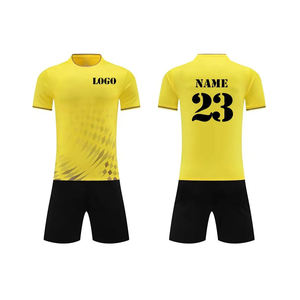 Ensemble de maillot de football personnalisé sublimé, imprimé à carreaux orange et noir, tissu respirant, manches courtes, uniforme pour homme adulte - Product Image 2
