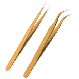 Pince à épiler multi-formes et multi-usages avec grip antidérapant pour volume, isolation et pose de cils classiques - Product Image 1