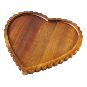 Plato Redondo de Madera para Servir, Diseño Minimalista Hecho a Mano, Madera Maciza con Acabado Pulido para Mesa de Comedor, Plato para Servir Alimentos - Product Image 2