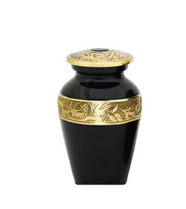 Mini <b>Black</b> Urn - <b>Small</b> for Human Ashes with Box & <b>Bag</b> - <b>Black</b> Keepsake Urn - Handcrafted <b>Small</b> Cremation Urn - Honor Your - Product Image 1