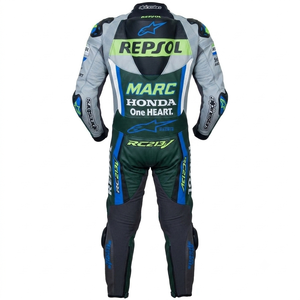 Combinaison de course MotoCP Marc Marquez en cuir intégral premium, une pièce, pour les journées sur circuit, avec protections, combinaison/Traje CE niveau 2 - Product Image 2