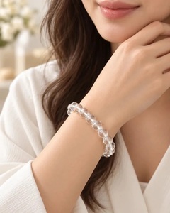 Diamantgeschliffenes Edelstein-Armband Facettiertes Perlenarmband Naturstein-Stretcharmband Modeschmuck für Damen und Herren - Product Image 4
