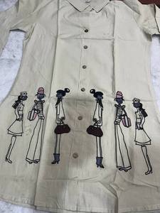 Conjunto Premium de Kurti y Palazzo de Algodón Dhabu con Elegante Bordado para Mujer - Product Image 6
