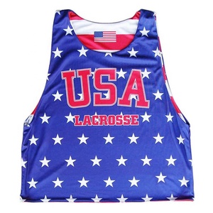 ตาข่ายโพลีเอสเตอร์ Lacrosse Pinnies ผู้ชายและผู้หญิงการฝึกอบรมแบบพลิกกลับได้เสื้อสกริมเมจนักกีฬาที่ไม่ซ้ําใครที่น่าสนใจ - Product Image 1