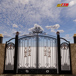 Puertas de Entrada Decorativas de Hierro Forjado para Casas con Valla de Jardín Personalizada y Diseño Elegante de Puerta de Entrada con Recubrimiento en Polvo - Product Image 3