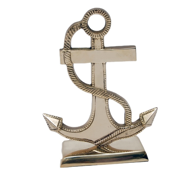 Nautical Solid Brass Ship Anchor Table
