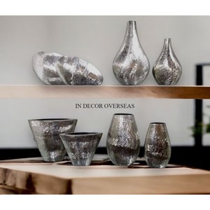Finest Quality Metal Vases Set With Gold Drip Design For Tabletop Home Hotel Decor Wedding And <b>Parties</b> <b>Table</b> Centerpiece Decor - Product Image 4