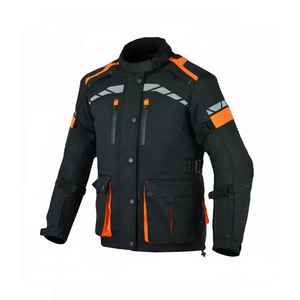 Outdoor Winter Sports Wear Leather Breathable Windproof Men's Regular Fit Motorcycle <b>Racing</b> <b>Jacket</b> with Zipper Closure - Product Image 4