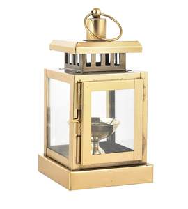 Farol de Hierro y Vidrio de Estilo Clásico Artesanal con una Vela, Farol Colgante de Hierro para Decoración del Hogar, Portavelas Decorativos - Product Image 3