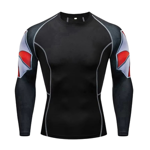 Maillot de protection long à séchage rapide pour homme, respirant, pour le fitness, le sport, l'entraînement MMA en salle, en tissu uni, pour les activités sportives en extérieur, vente en gros - Product Image 4