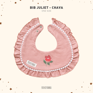 Bavoir bébé Chava à volants floraux en coton doux, serviette d'alimentation et d'épaulette, bouton-pression réglable, taille unique, Bohopanna, bonne qualité - Product Image 1