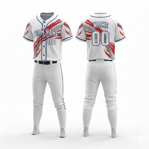 Conjunto de Uniforme de Béisbol de Diseño Personalizado, Jersey con Botones y Pantalones, 100% Poliéster, Secado Rápido, Transpirable, Nombres de Equipo Personalizados para Deportes de Equipo - Product Image 1