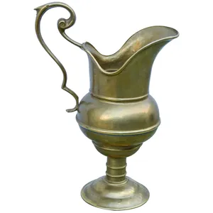 Vintage Handmade Metal Jug Decorative Farmhouse Accent for Living RoomHandmade <b>Rustic</b>-looking Brass Jug for Home Styling Luxury - Product Image 1
