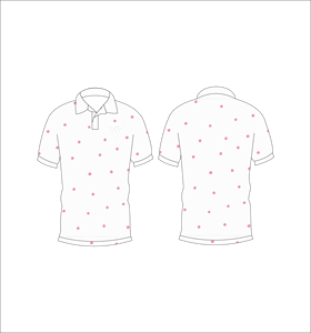 Camisa Polo Blanca Personalizada con Diseño de Lunares Rosas, Camisa Polo de Golf Estampada Informal para Hombre, Ligera y de Manga Corta - Product Image 6