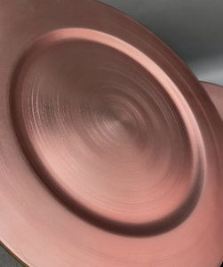 <b>Brushed</b> Copper Metallic Charger <b>Plate</b> Satin Finish Rose Gold Base Service <b>Plate</b> Circular <b>Brushed</b> Copper Dinnerware Underplate - Product Image 6