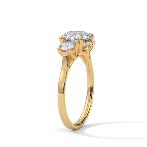แหวนเพชรทองคำ 14K เพชรเพาะเลี้ยงในห้องปฏิบัติการ แหวนทองคำแท้ 18K สำหรับผู้หญิง สไตล์คลาสสิก รับรองโดย IGI แหวนหมั้น แหวนครบรอบ - Product Image 6