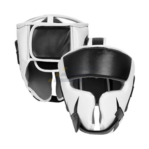High Quality Genuine Leather <b>Boxing</b> Head Guard MMA Training Head Protector Taekwondo Head Guard Customized Logo - Product Image 6