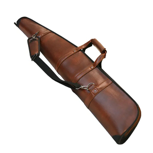 Sac à fusil en cuir véritable le plus vendu, sac à fusil en cuir réglable personnalisé OEM, design professionnel de sac à fusil en cuir - Product Image 3