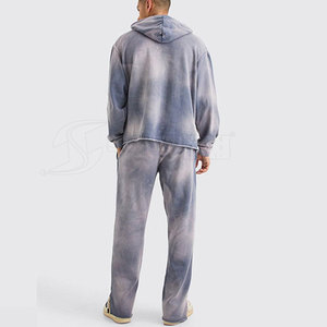 Acid Wash <b>Tracksuit</b> Fashionable Street Style Outfit With Comfortable Fit And Modern Look - Product Image 3
