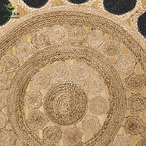 Tapis de prière ronds et tapis en jute 100% lavables pour chambre et salon - Product Image 4