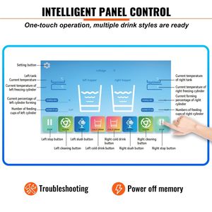 Macchina Commerciale per Bevande Congelate e Smoothie Margarita in Acciaio Inox da 1155W, 8L/2.1 Galloni, Doppia Vasca per Dispenser di Bevande Ghiacciate - Product Image 6