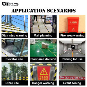Ruban d'avertissement de voie simple face PVC caoutchouc <span class=keywords><strong>adhésif</strong></span> étanche Attention sécurité danger <span class=keywords><strong>sol</strong></span> <span class=keywords><strong>câble</strong></span> de Type souple - Product Image 5