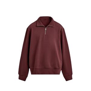 เสื้อสเวตเชิ้ตซิปครึ่งตัว Urban Men ผ้าฝ้ายพรีเมียม ฟลีซ ทรงปกติ ผลิตโดยโรงงาน OEM ขายส่ง รุ่นสำหรับสหรัฐอเมริกาและยุโรป - Product Image 2