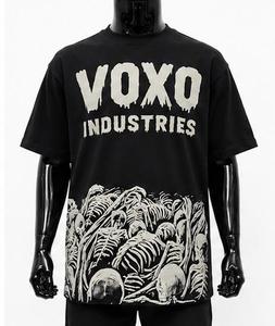Camiseta Negra de Manga Corta para Hombre, Estampado de Calavera, Cuello Redondo, Corte Holgado, Impresión Digital, 100% Poliéster, Todas las Temporadas - Product Image 4