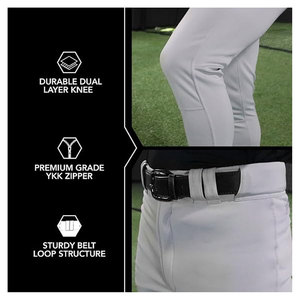 Pantalones de Béisbol para Adultos Colección Flex Bottom, Diseño Sólido y con Ribetes, Uniformes Deportivos de Alto Rendimiento, Duraderos y que Absorben la Humedad - Product Image 6