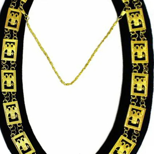 Customized Embroidered Black Gold <b>Star</b> <b>Badge</b> Chain Oval Shape Classical Style Fabric <b>Badges</b> for Promotion - Product Image 4
