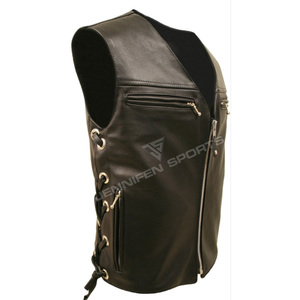 Chaleco Personalizado para Hombre de Talla Grande, Diseño Único, de Cuero, sin Mangas, con Calefacción para Invierno, para Motocicleta, con Bolsillos Delanteros - Product Image 3