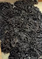 Kutikula keriting alami bebas kusut-Free Indian manusia tunggal mesin tanpa proses pembuluh ganda ekstensi rambut