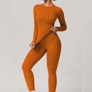 Conjunto de Yoga de 2 Piezas para Mujer Talla Grande, Leggings de Cintura Media y Top, Ajuste Delgado, Secado Rápido, Conjunto Deportivo - Product Image 4