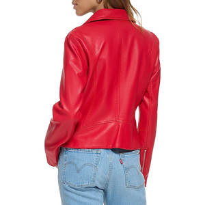 Chaqueta de Cuero Corta para Mujer, Transpirable, Ajustada, Estilo Motero, Piel de Vaca, para Ropa Urbana - Product Image 4