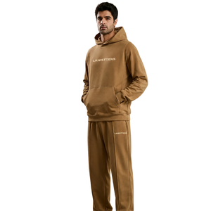 Men's Fleece Streetwear Hoodie Tracksuit Set Pullover Hooded Sweatshirt Regular Fit Drawstring <b>Trousers</b> Casual Winter Sportswear - Product Image 1