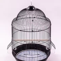Cage à oiseaux en métal de luxe personnalisée Cage d'élevage de perroquets ronds pour animaux de compagnie Cage domestique mobile