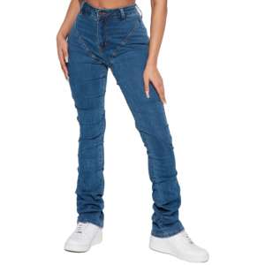 Pantalon cargo en jean taille basse personnalisé pour femme, en coton respirant, écologique, grande taille, séchage rapide, idéal pour l'été – Personnalisation - Product Image 4