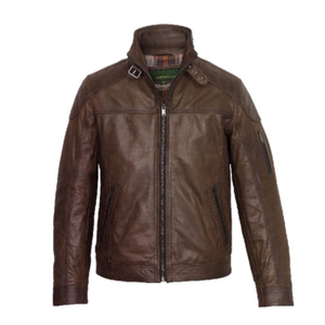 Nouvelle veste en cuir à col montant, fermeture éclair, style motard pour homme, idéale pour l'automne - Product Image 4