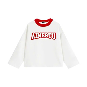 Men's 250GSM Cotton Long Sleeve Printed T-Shirt Casual O-Neck Regular Fit Soft Breathable Knitted Front <b>Logo</b> Daily Wear Haody - Product Image 4