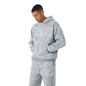 Conjunto Deportivo para Hombre, Sudadera con Capucha y Pantalones con Estampado Puff, Conjunto Deportivo con Pantalones Anchos - Product Image 4