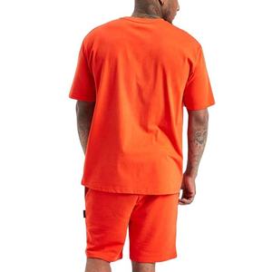 Conjuntos de pantalones cortos y camisetas para hombre, nuevo diseño, logotipo personalizado, 100% algodón, felpa, lavado ácido, conjunto doble de tela gruesa para hombre con estampado en relieve. - Product Image 2