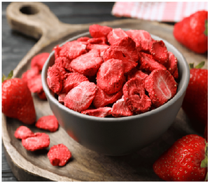 Fraises entières lyophilisées, collation saine biologique, goût sucré, croustillantes, délicieuses, fruits secs naturels en vrac - Product Image 1