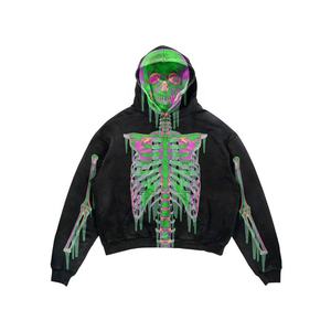 Sudaderas con Capucha Estampadas de Alta Calidad, 400 Gsm, 100% Algodón, para Hombre, al por Mayor, Personalizadas, Estilo Francés, Lavado Ácido, Cortas, para Invierno - Product Image 4