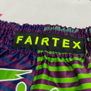 Pantalones Cortos de Muay Thai Fairtex de Último Diseño en Naranja y Negro con Logotipo Bordado y Estampado por Sublimación - Product Image 6