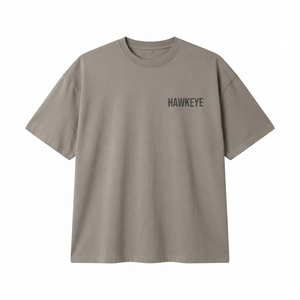 Camiseta de algodón GSM para hombre, lisa, de manga corta, extragrande, gruesa, de alta calidad, con posibilidad de personalizar con logotipo. - Product Image 4