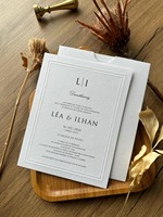 Cartes d'invitation de luxe personnalisées les plus vendues avec estampage à chaud pour les invitations de mariage, disponibles dans le monde entier