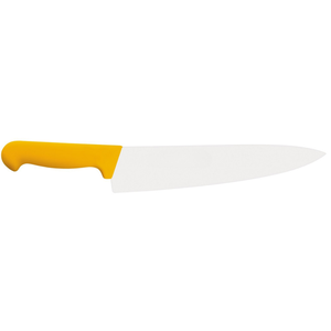Couteaux de chef robustes, lame en acier inoxydable de 300 mm avec manche ergonomique jaune pour la découpe de viande en cuisine commerciale - Product Image 2