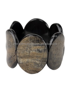 กำไลฮอร์นสำหรับผู้หญิงเป็นมิตรต่อสิ่งแวดล้อมดีไซน์ใหม่ทำด้วยมือปกเพชรธรรมชาติ - Product Image 3