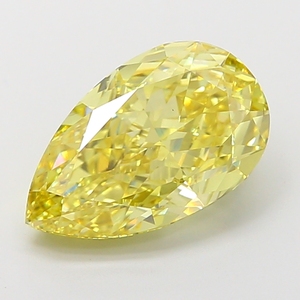 Diamant de laboratoire élégant de forme poire, jaune vif fantaisie, taille excellente, haute brillance, pierre lâche de type CVD 2A, pour la fabrication de bijoux. - Product Image 6